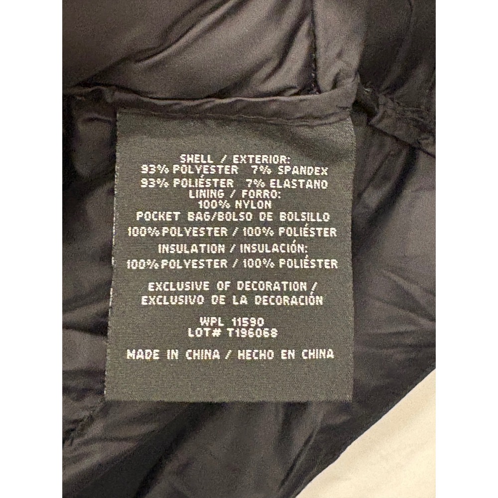 32 Degrees Heat Puffer Jacket XXL Womens Black Hooded Quilted Full Zip Long Line - Picture 5 of 9